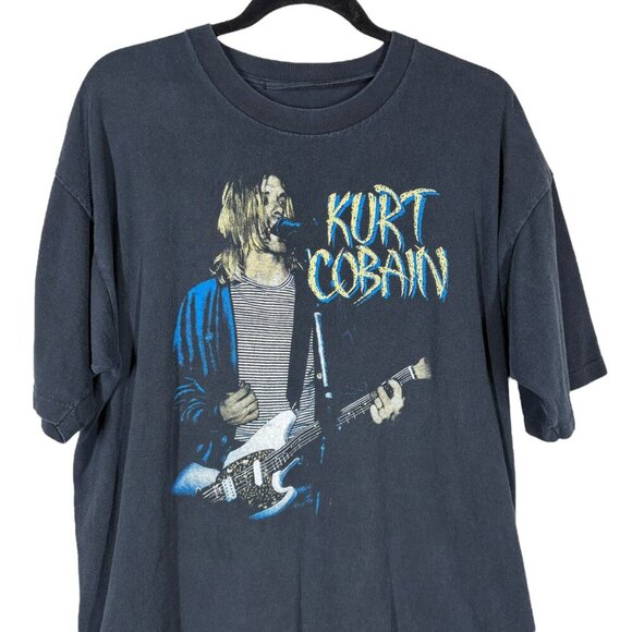 Vintage Kurt Cobain Black Suicide Note Tee Shirt Men's Size XL Nirvana Grunge - Picture 5 of 14